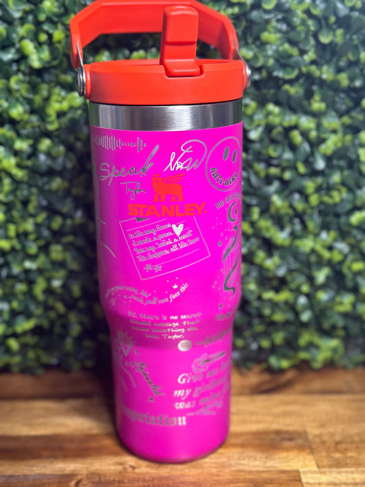 Adorable Taylor Swift Authentic Stanley Flip Top Tumbler / Multiple color option image 0
