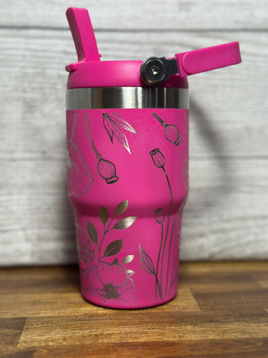 18 Oz Poppy Flip Top Tumbler - Hot Pink